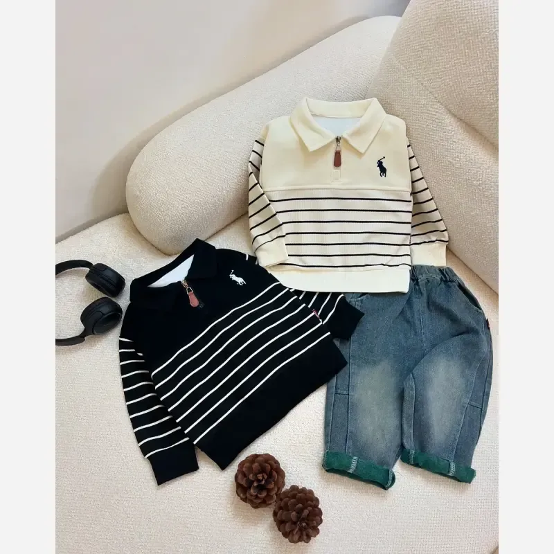 ست پولوشرت و شلوار جین بچگانه برند 415polo مناسب 1.5 تا 6 سال